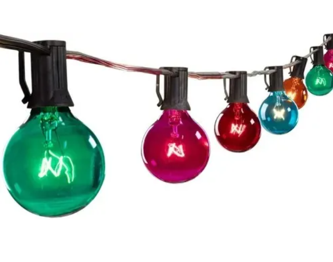 Guía De Luces Multicolor 7.5 M X25 Unidades +2 Repuestos
