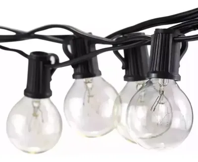 Guirnalda Guía Luces lámparas de Vidrio Cálidas 25 Luces+2 Repuesto 7.5 M