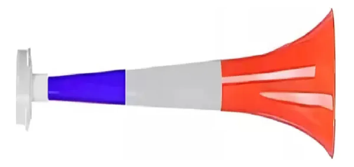 Corneta De Color Azul Blanca Y Roja 60cm Por Unidad