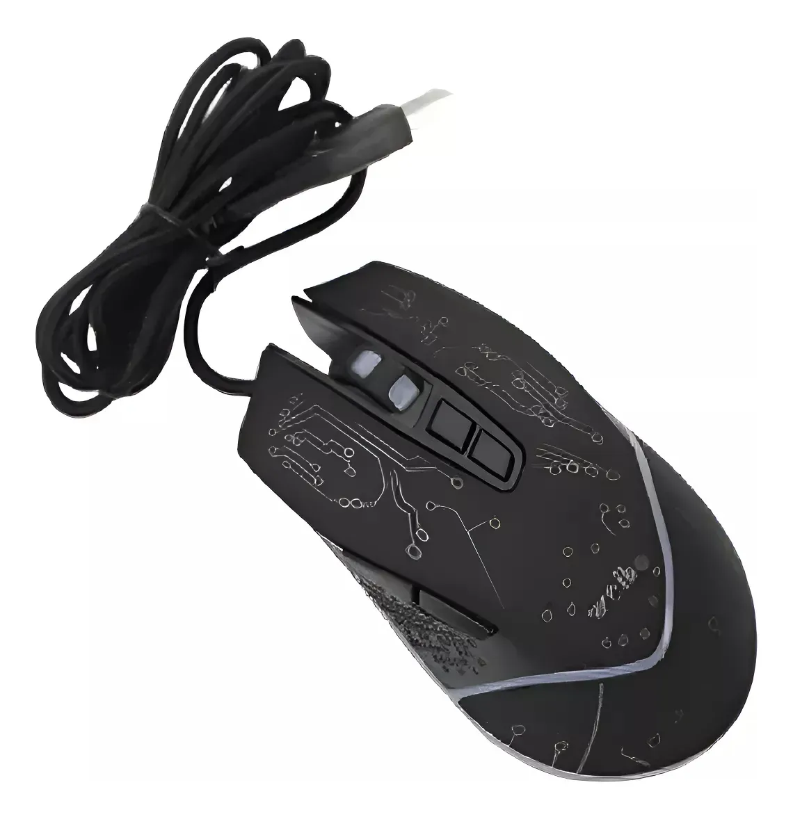Mouse Gamer Con Cable 1.8 M Diseño Circuitos Wb-915  3200 Dpi
