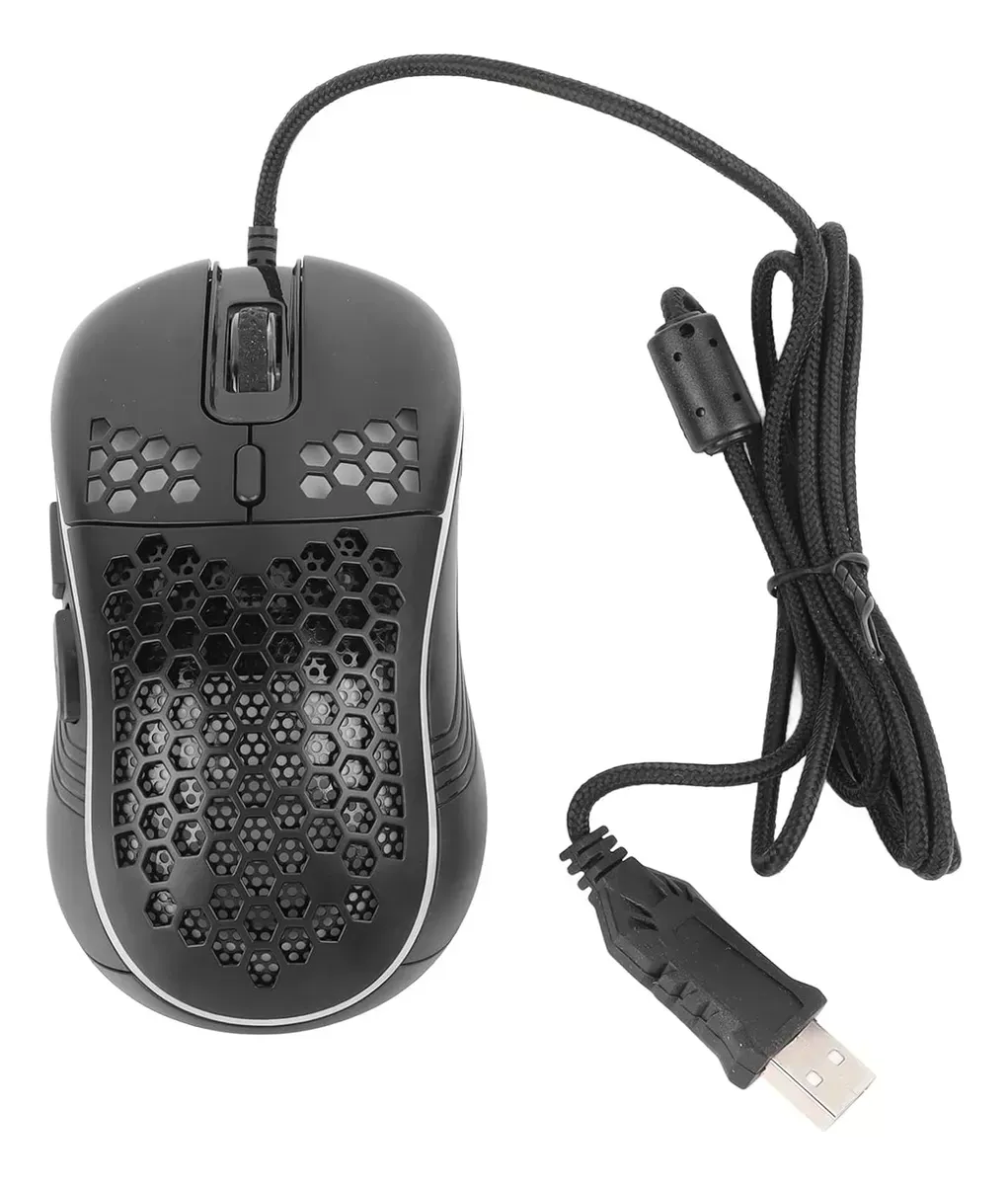 Mouse Gamer Con Cable 1.8 M Diseño Panal Wb-919