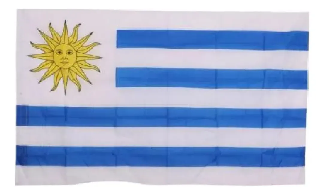 Bandera De Uruguay Material Tela De Buena Calidad. 100x60 Cm