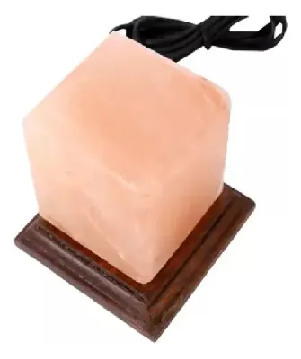 Lampara De Sal Himalaya Cuadrada Con Luz De Colores Usb