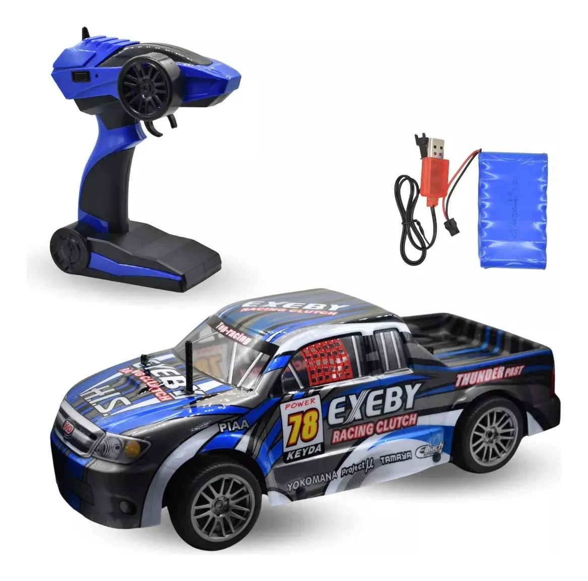 Camioneta Recargable De Carrera  2.4GHZ 25Km/h Control Remoto A Pilas