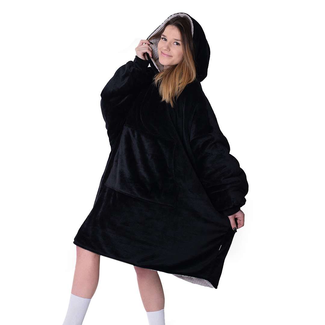 Manta Suave Buzo Invierno Canguro Con Capucha Corderito