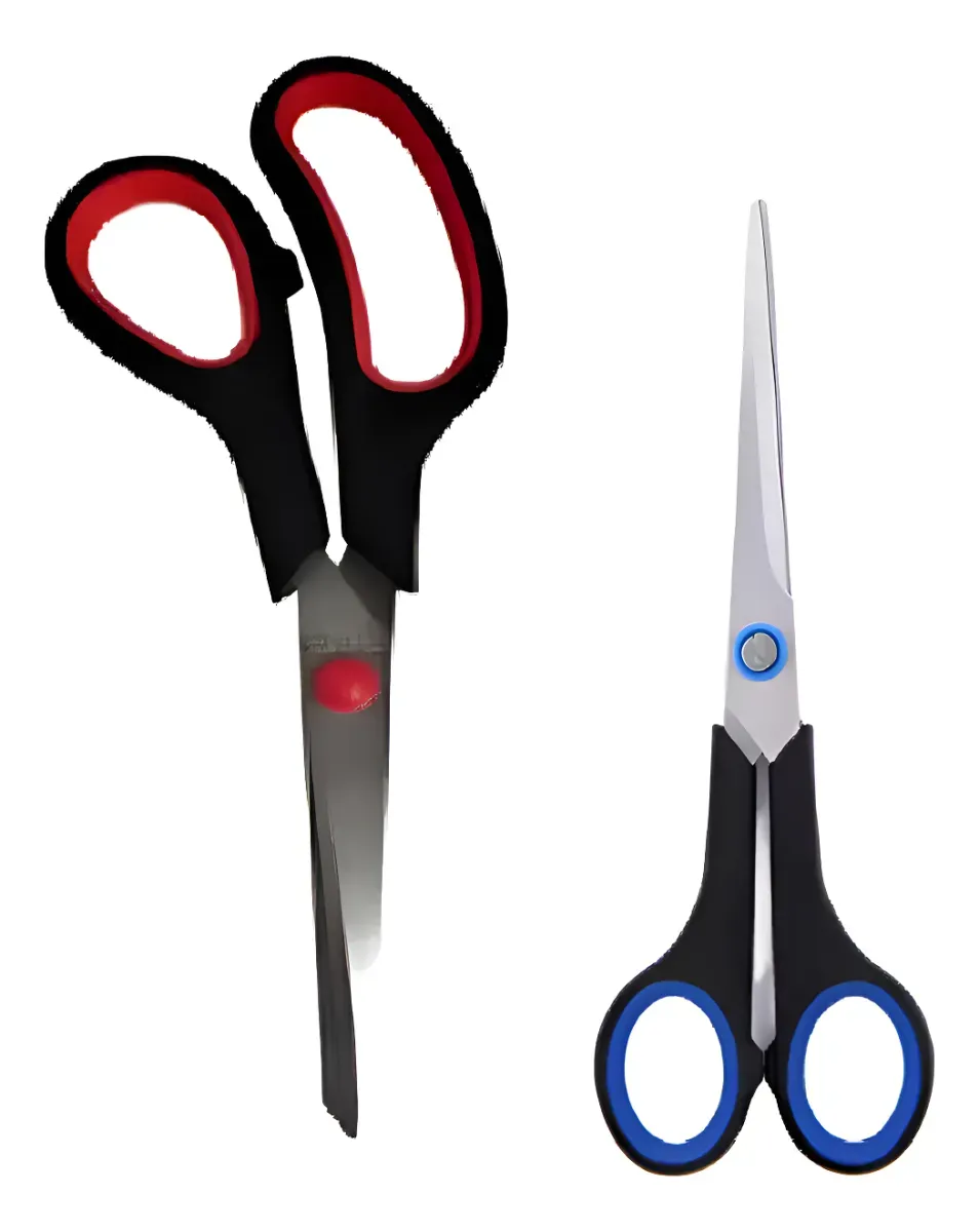 Blister De 2 Tijeras Scissors Con Agarre Reforzado Multiuso