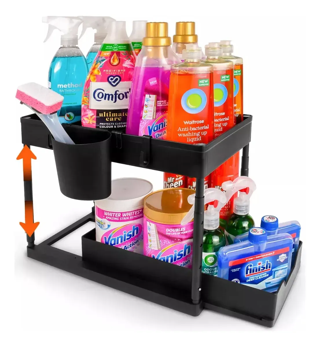 Estante Organizador Baño Cocina 2 Niveles De Plástico