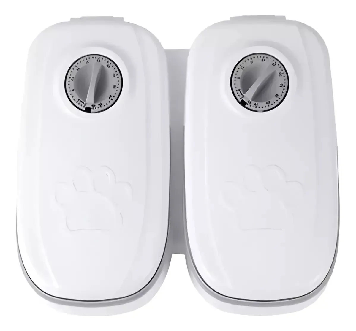 Dispensador Doble De Alimento De Mascotas Con Timer Abs