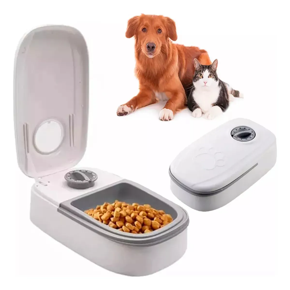 Dispensador Con Timer De Comida Para Mascotas Gato/perros