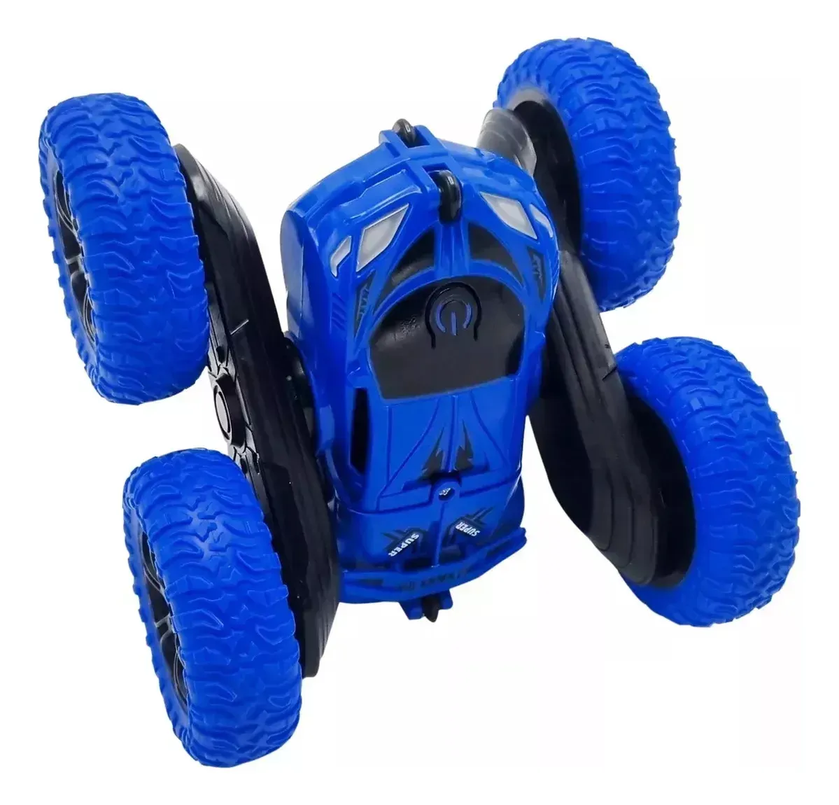 Auto Con Control Remoto 360° Azul Spay Stunt Diseño Doble Cara
