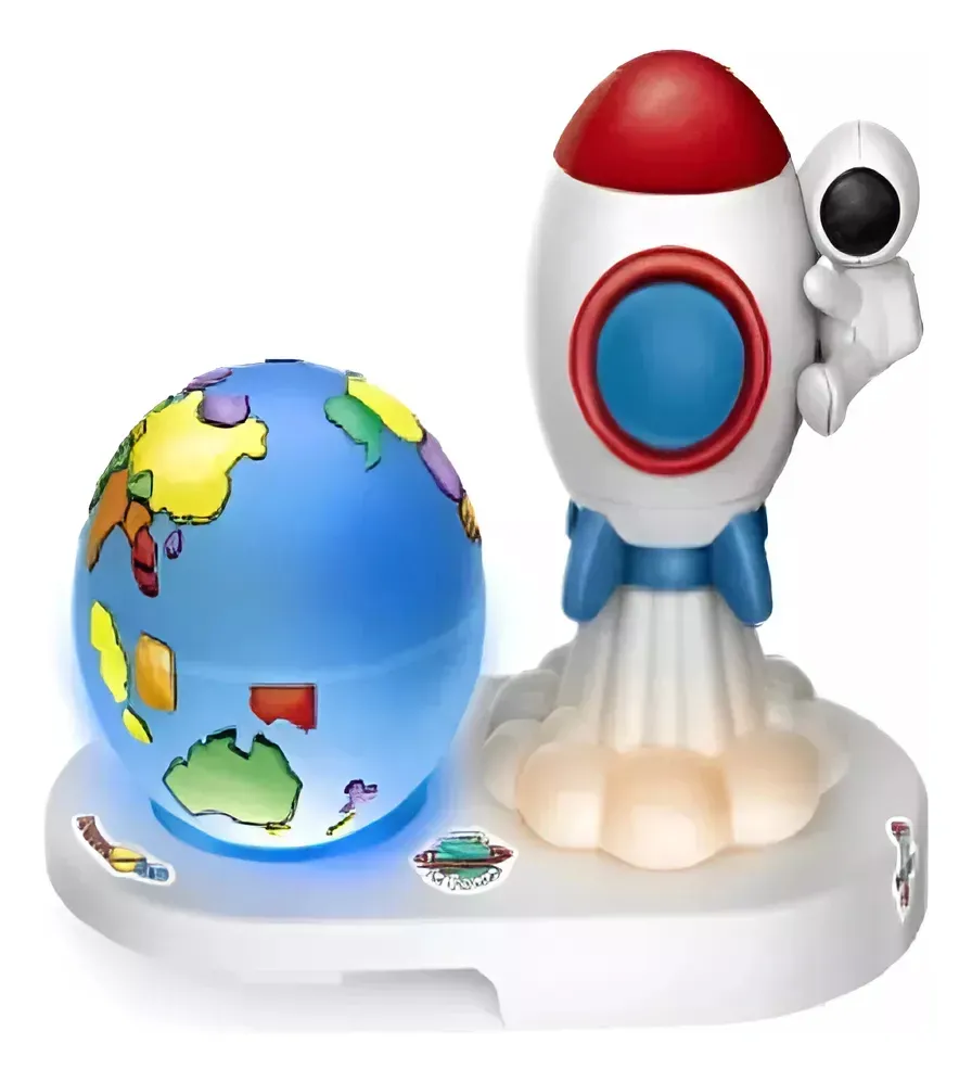 Lampara Veladora Espacial Cohete Magnetico Para Pintar