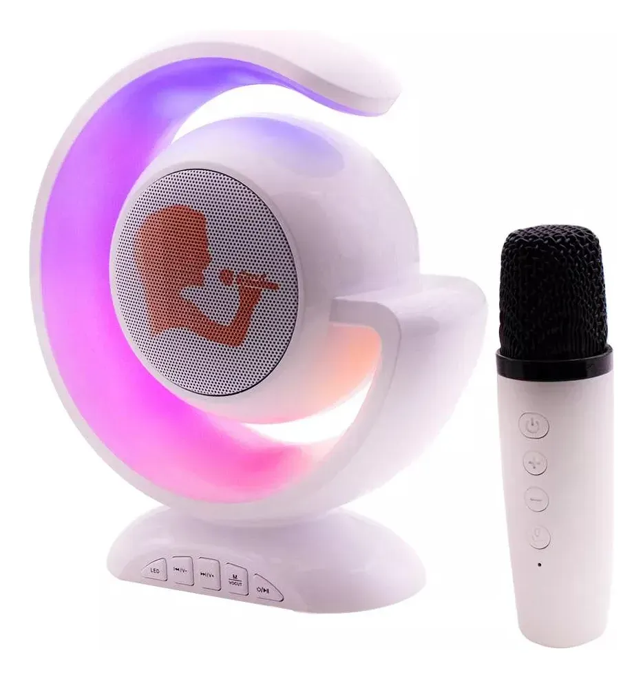 Parlante Infantil Forma De G Con Micrófono Y Led Rgb