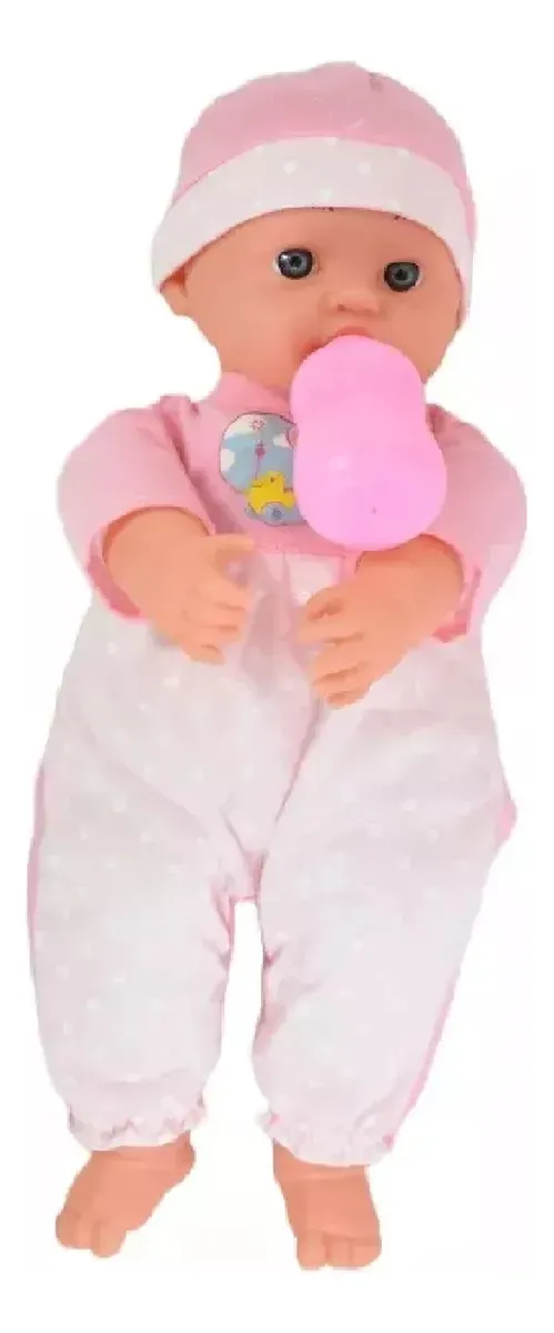 Bebote De 32 Cm Con Mamadera Y Sonido Presentación En Caja.