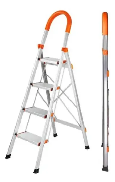 Escalera Antideslizantes Metálica 4 Escalones Plegable