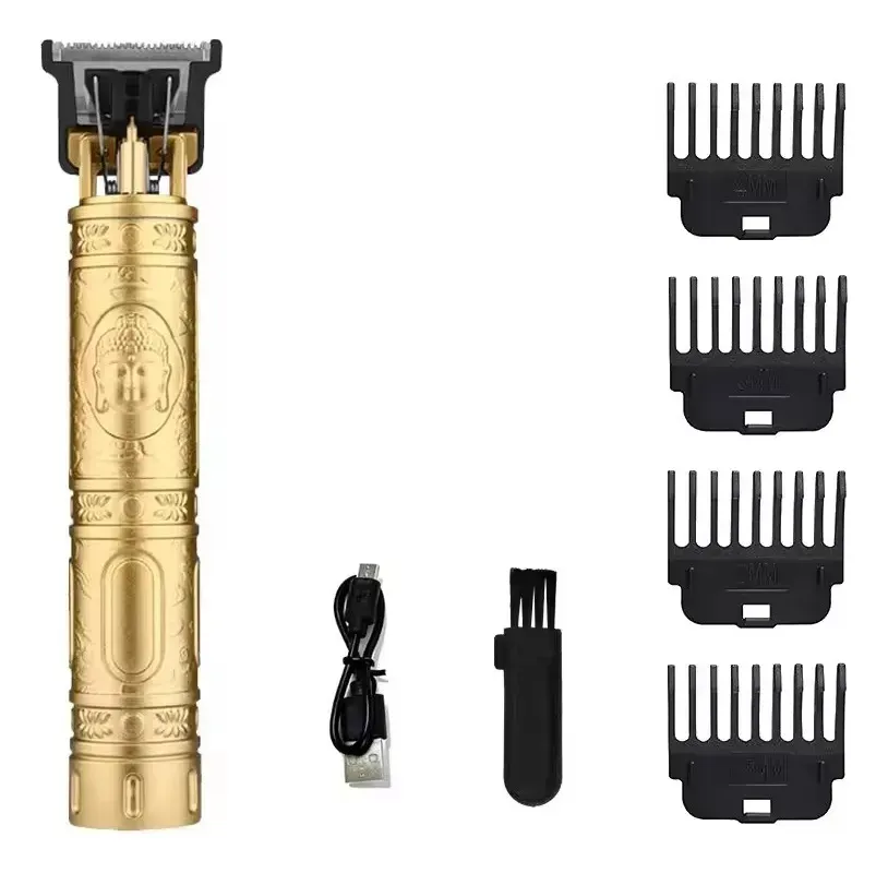Corta Pelo Patillera Retro Recargable Plastico Profissional