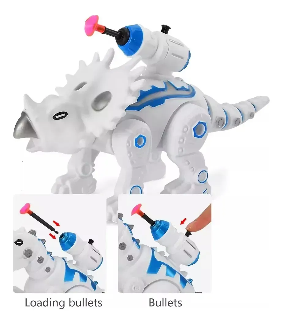 Robot Dinosaurio Lanza Dardo Con Luz Y Sonido (mod. I)