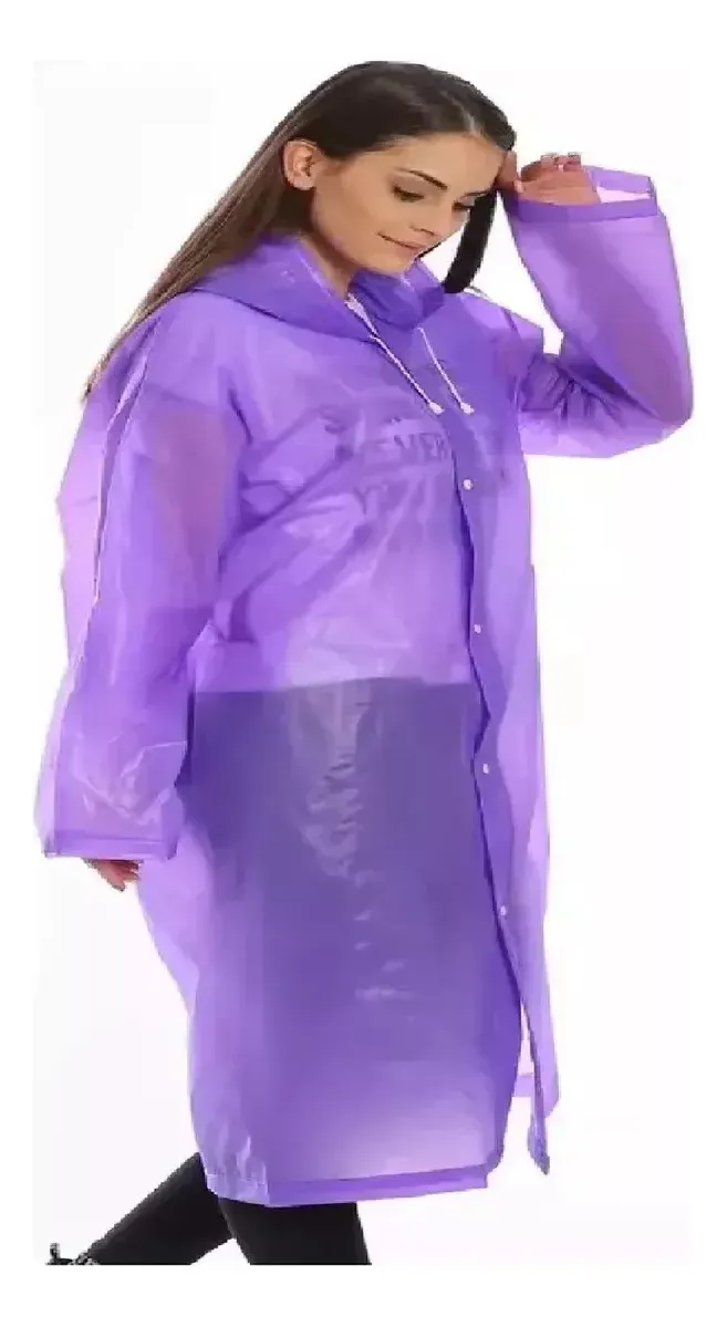 Capa Con botones Y Capucha Impermeable De Lluvia