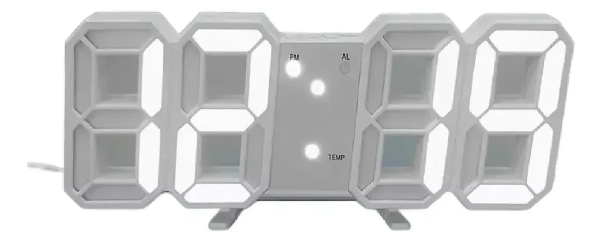 Reloj Despertador Digital Con Luces Led Blanca