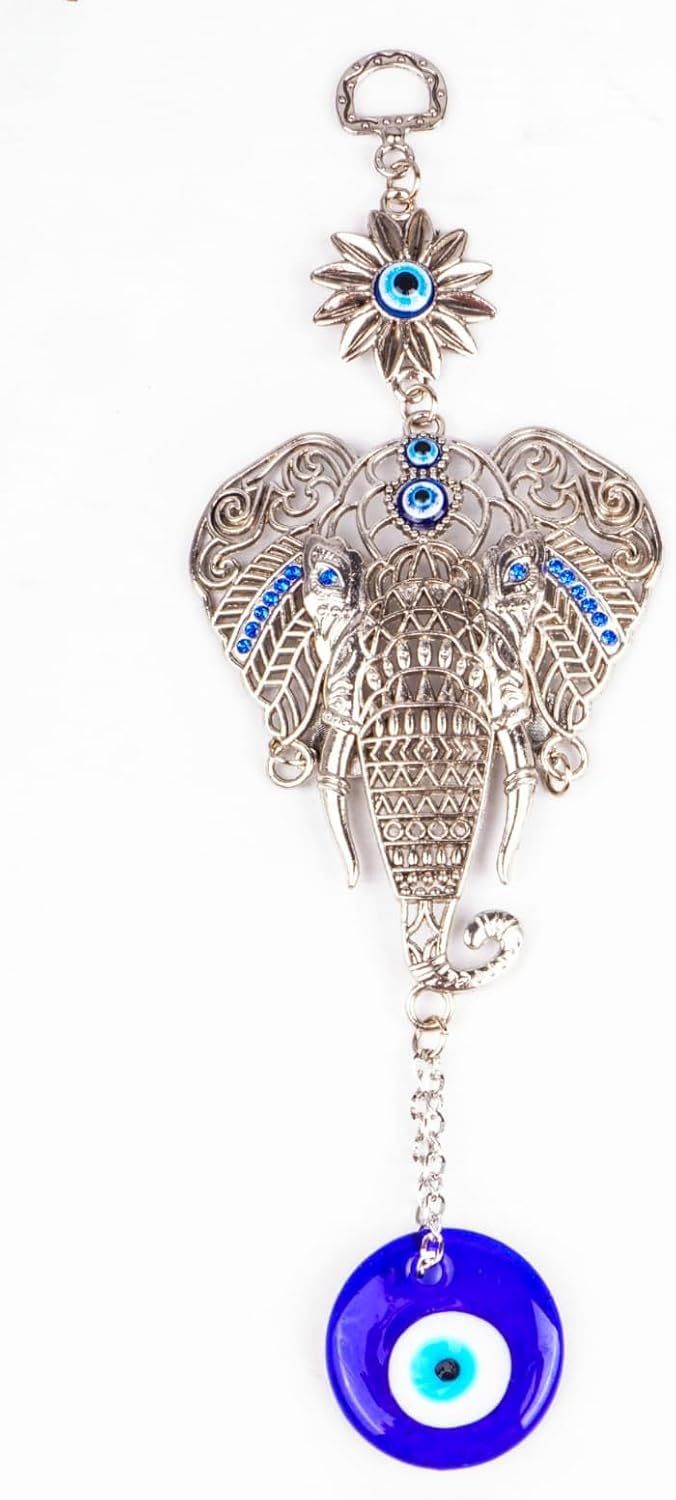 Colgante Forma Elefante Ojo Turco Con 25 Cm