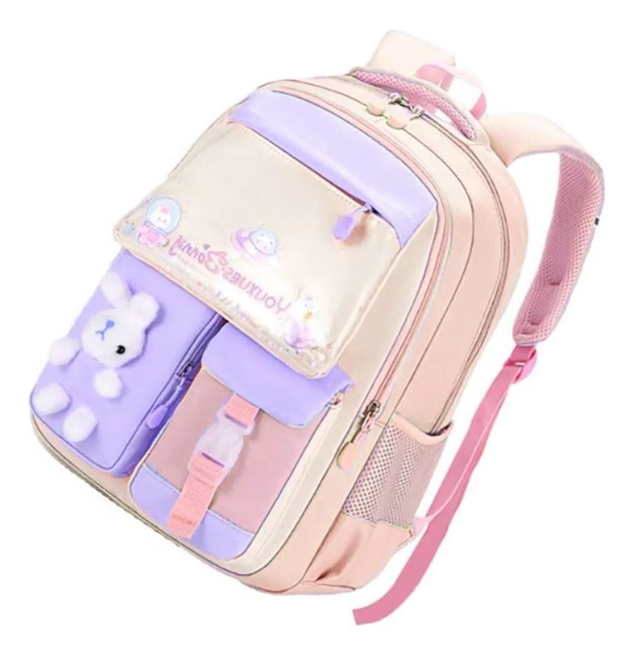 Mochila Escolar Infantil De Conejo Kawaii