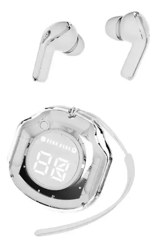 Audífonos Inalámbricos In-ear Bluetooth Con Pantalla Digital Blanco