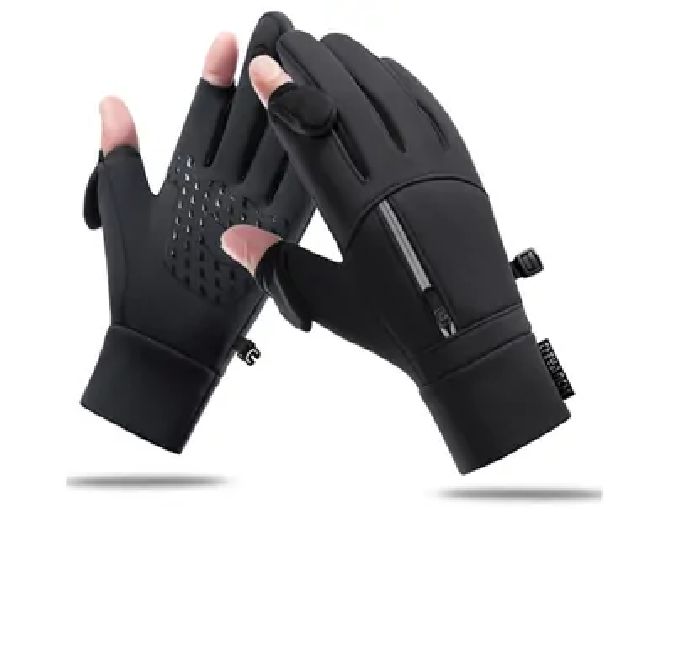 Guantes De Invierno Impermeables Térmicos Deportivos Color Negro