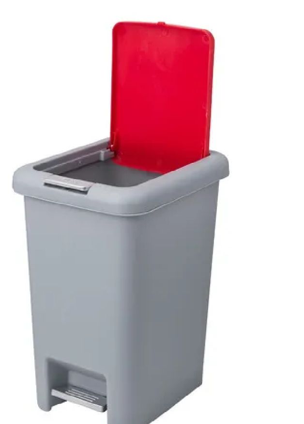 Basurero Con Tapa, Papelera Con Pedal de 10lts T130042