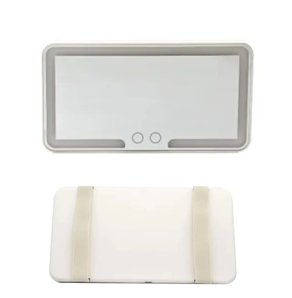 Espejo De Auto De Tocador Con Luz Led Tactil Recargable
