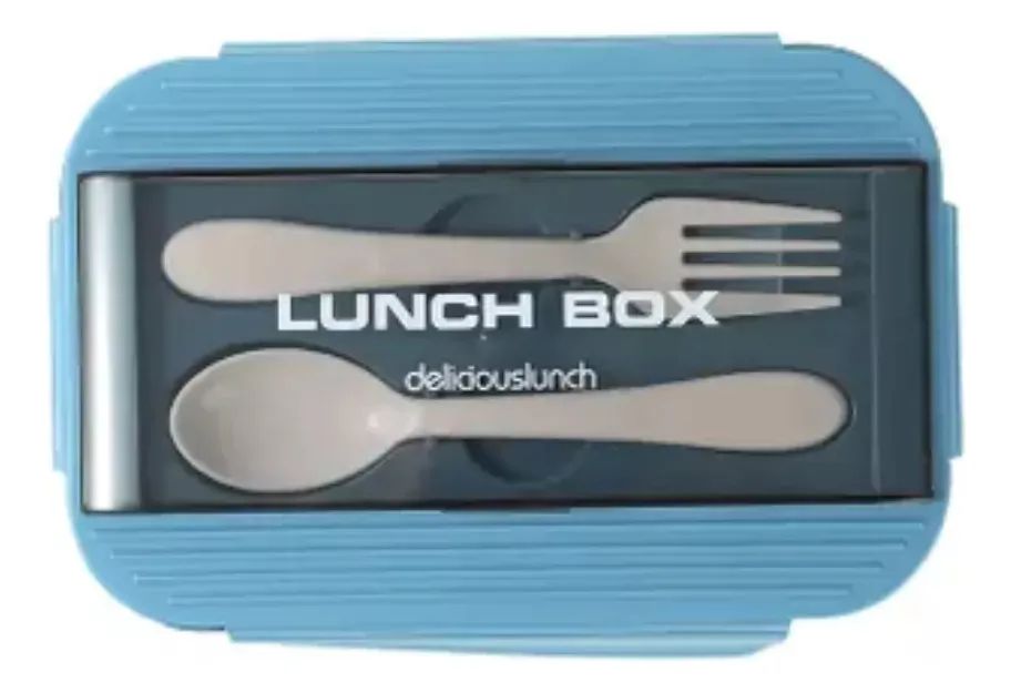 Lunchera Acero Inoxidable Con Cubiertos y Termica