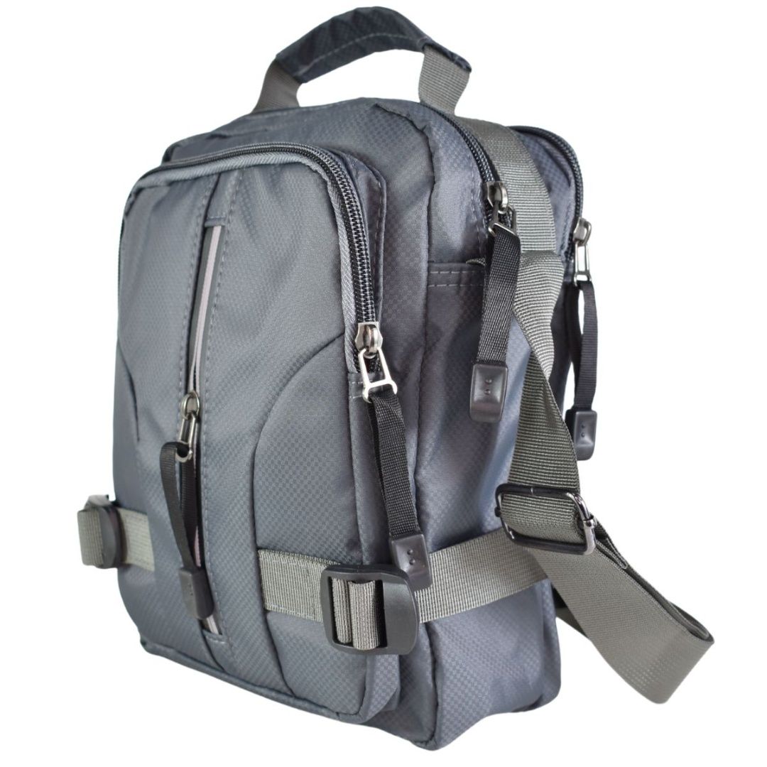 Bolso De Hombro De Viaje 25x20x10cm Color Gris