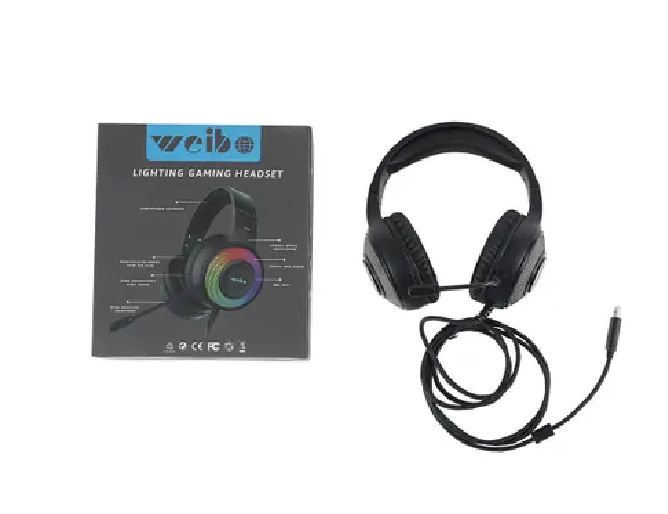 Auricular Gamer G50 Negro Con Cable Weibo Negro