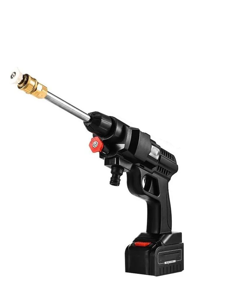 Set De Pistola Hidrolavadora Bateria Recargable 22000rpm Negro No Aplica