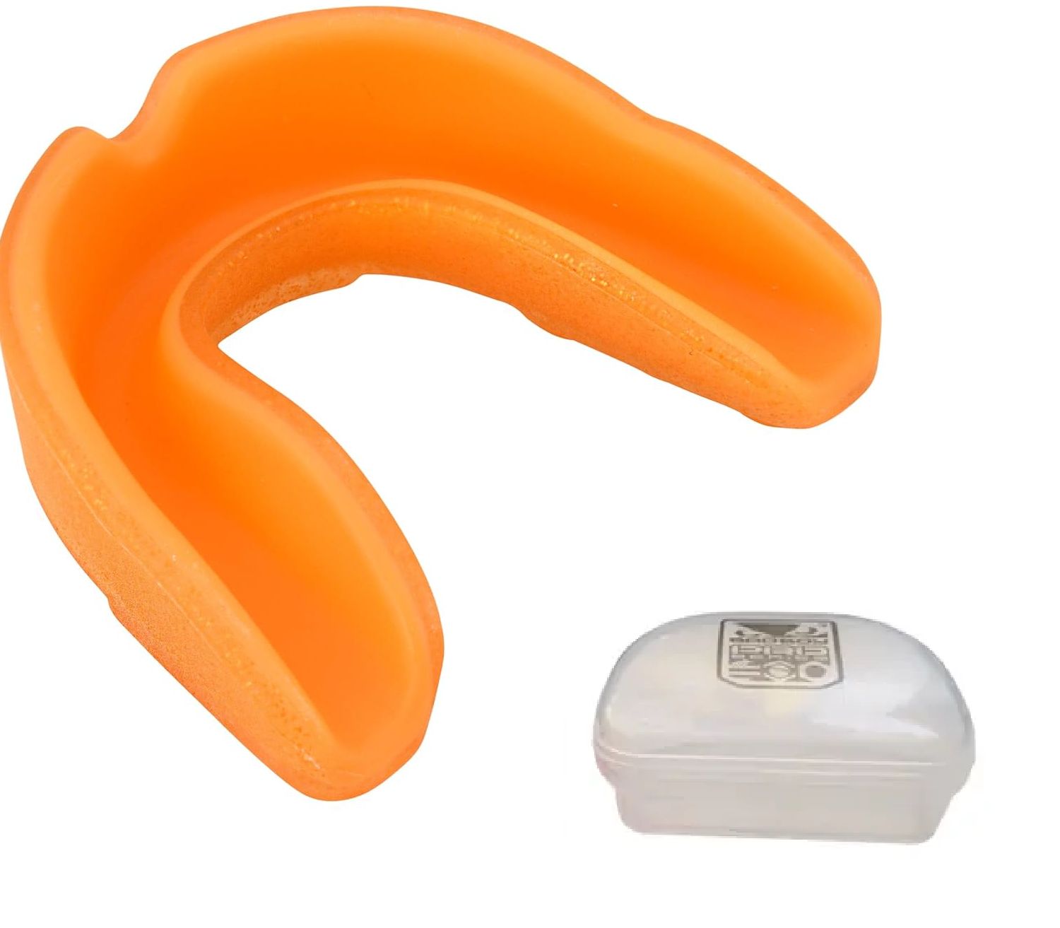 Protector Bucal Deportivos Paquete Con Estuche Naranja