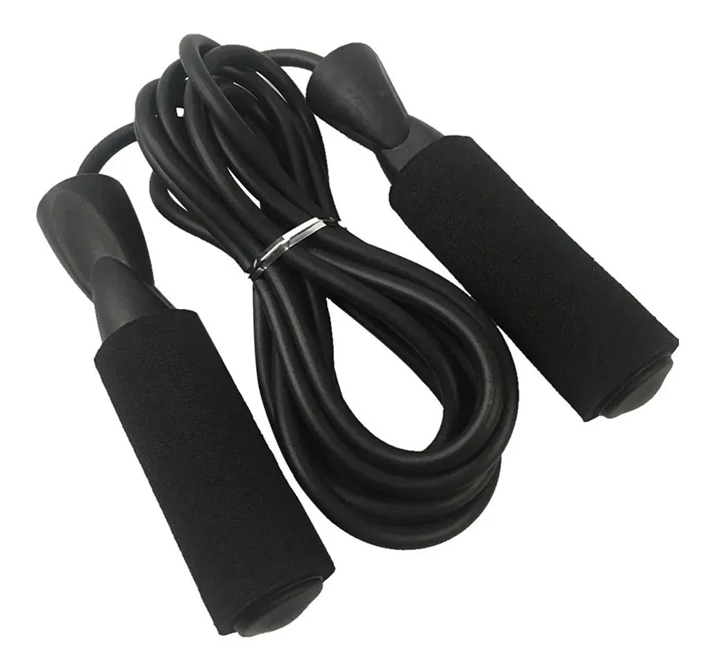 Cuerda Para Saltar Con Rulemanes Para Crossfit Boxeo 2,20m Negro
