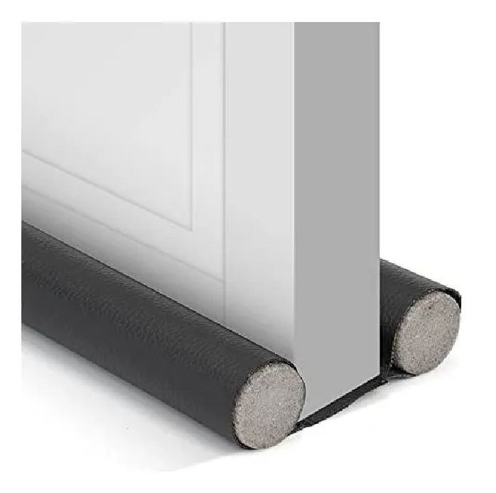 Burlete Tipo Chorizo Doble Bajo Puerta Zócalo Puertas 95 Cm Gris
