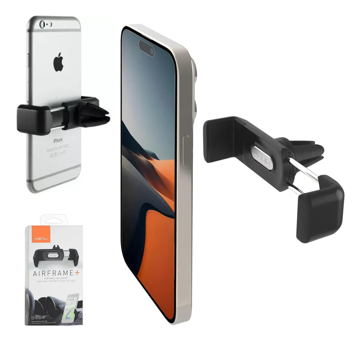 Soporte De Celular Airframe Para Auto Universal Rejilla Aire Negro