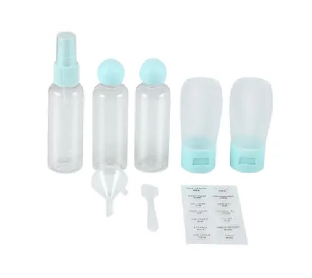 Dispensadores Botella Con Tapa De Color Rosa Set De 7 Piezas