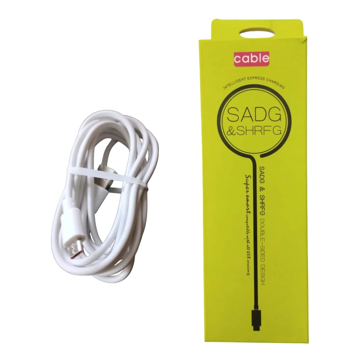 Cable Usb De Datos Micro Usb Diseño Reversible Blanco