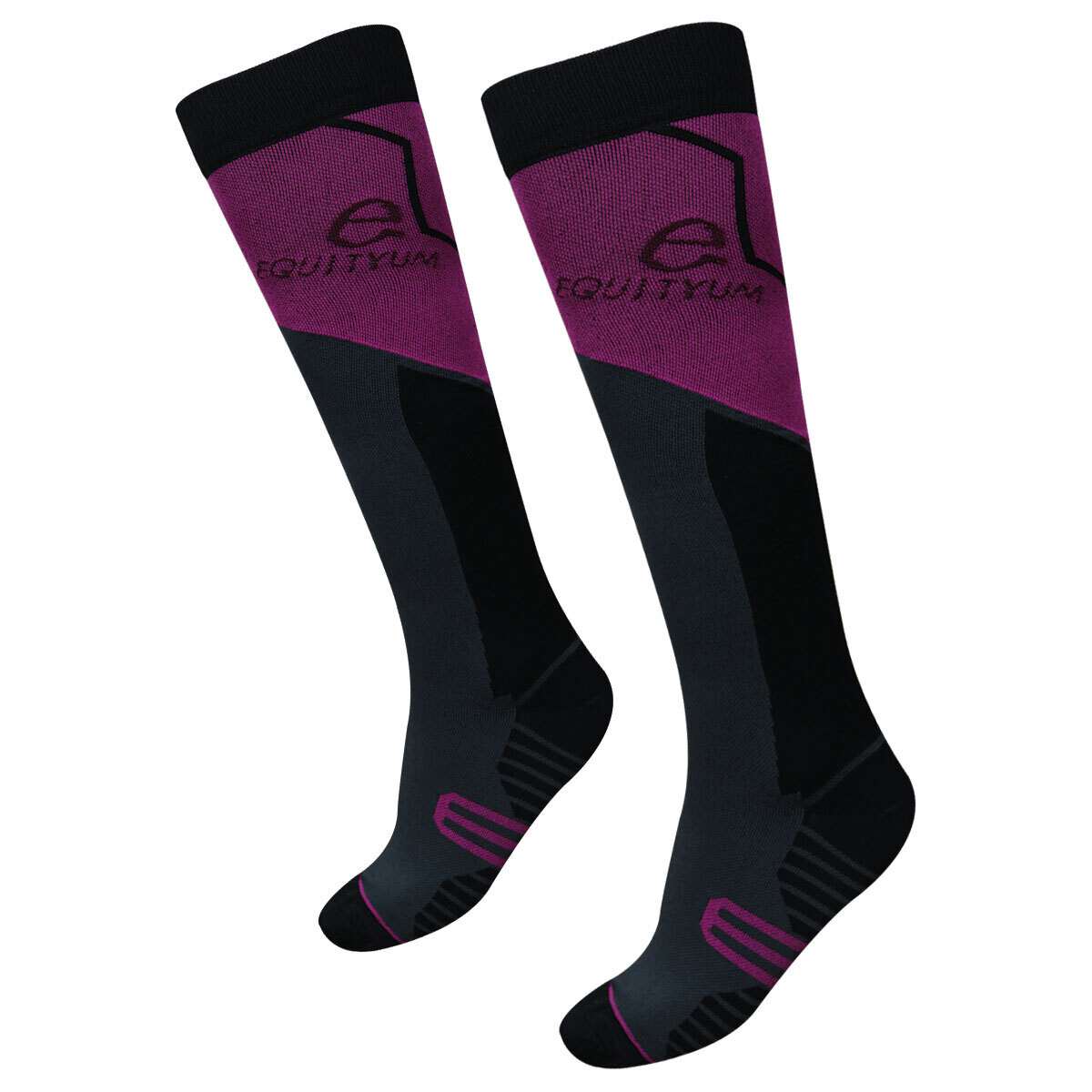 Calze Equitazione Donna Equityum Gwen, Tessuto Tecnico, Rinforzo sul Piede, Confortevoli, Resistenti e Efficienti, Varie Colorazioni