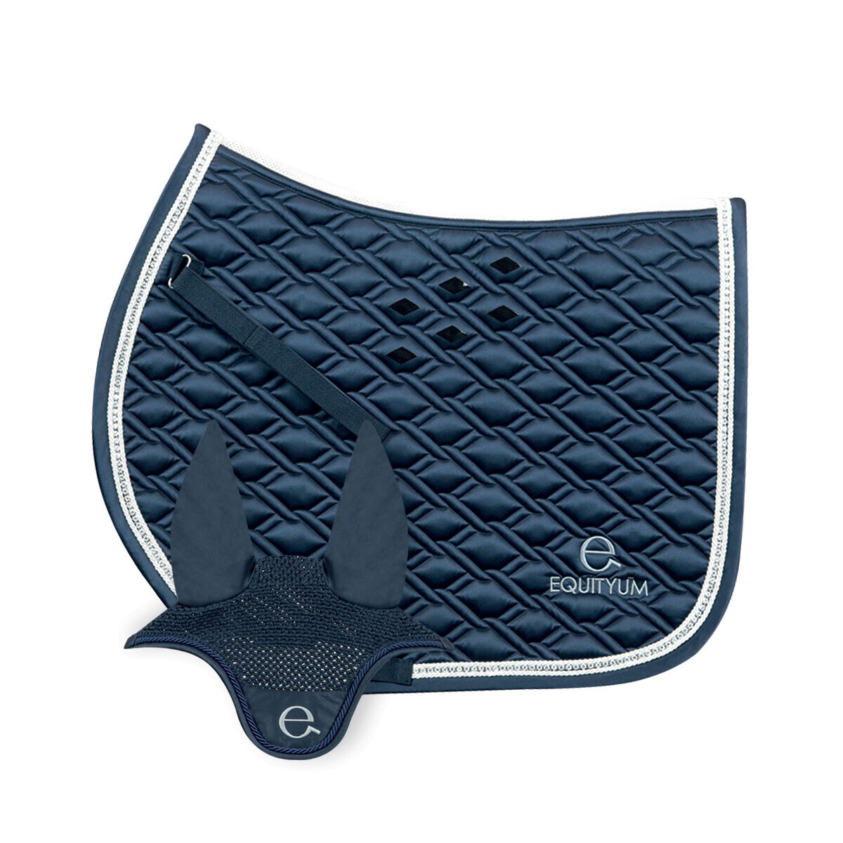 Sottosella Salto+Cuffia Equityum Esme, Alta Qualità, Design Italiano, Materiali Innovativi, Traspirabilità e Dettagli Raffinati per il Comfort del Cavallo