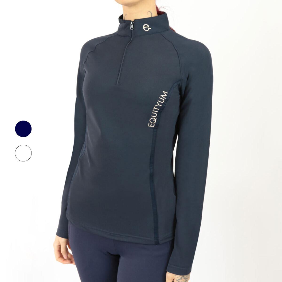 T-Shirt Concorso Donna Equityum Bonnie Manica Lunga, Eleganza Italiana e Funzionalità Tecnica per il Cavaliere e l’Amazzone, Tessuto Traspirante