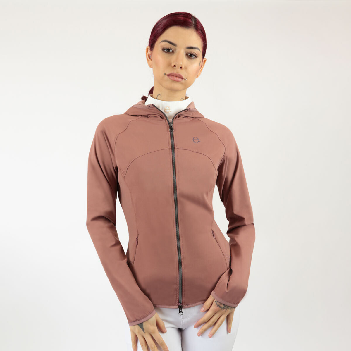 Felpa Equitazione Donna Equityum In Softshell Tessa, Alta Qualità, Materiale Resistente, Confortevoli e Efficienti, Design Italiano