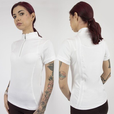 T-Shirt Concorso Donna Equityum Cassandra, Eleganza Italiana e Funzionalità Tecnica per il Cavaliere e l’Amazzone, Tessuto Traspirante