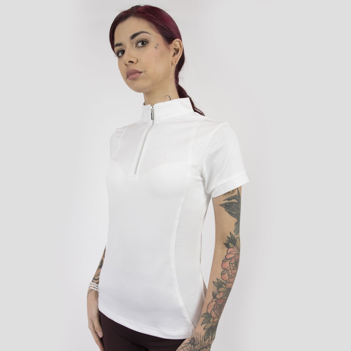 T-Shirt Concorso Donna Equityum Cassandra, Eleganza Italiana e Funzionalità Tecnica per il Cavaliere e l’Amazzone, Tessuto Traspirante
