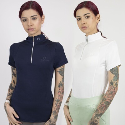 T-Shirt Concorso Donna Equityum Flora, Eleganza Italiana e Funzionalità Tecnica per il Cavaliere e l’Amazzone, Tessuto Traspirante