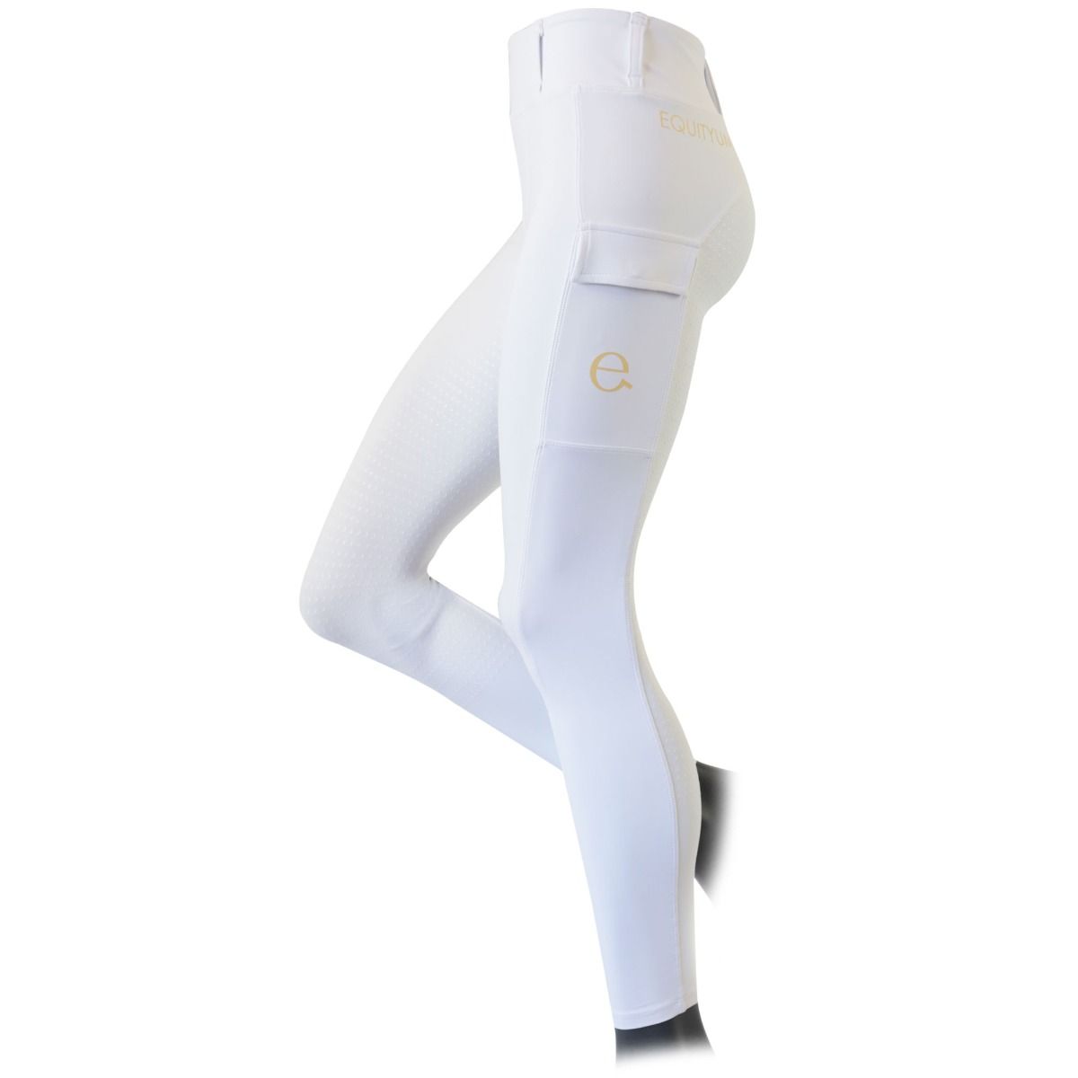 Leggings Equitazione Donna Equityum Olimpia, Colore: Bianco, Taglie: L