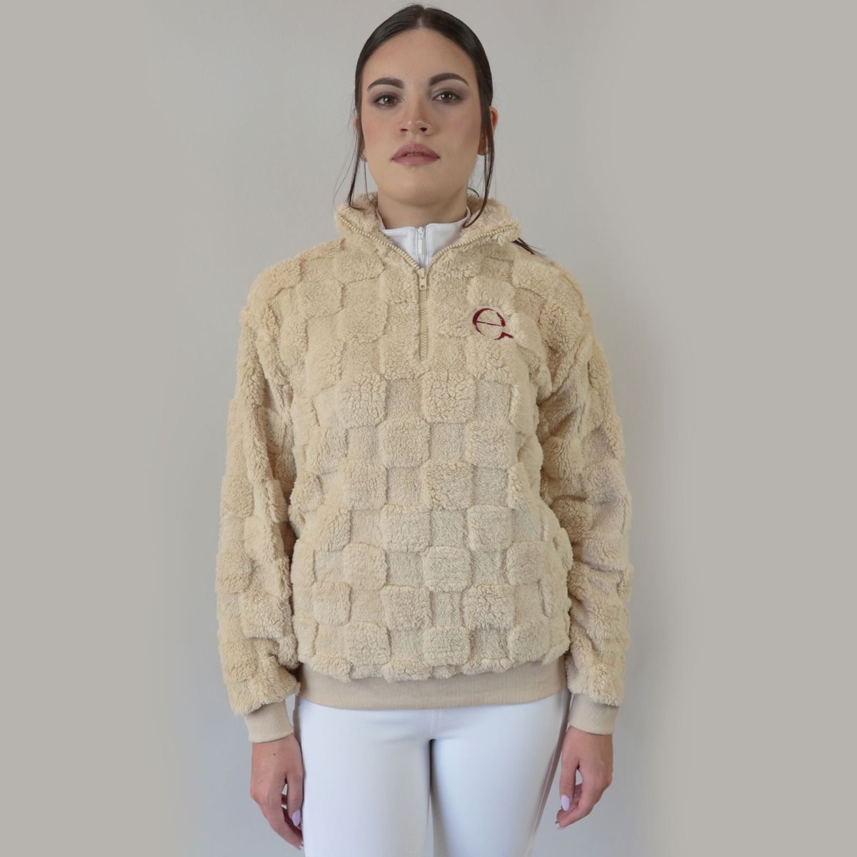 Felpa Equityum Donna Shaggy Ludmilla, Colore: Beige, Taglie: S