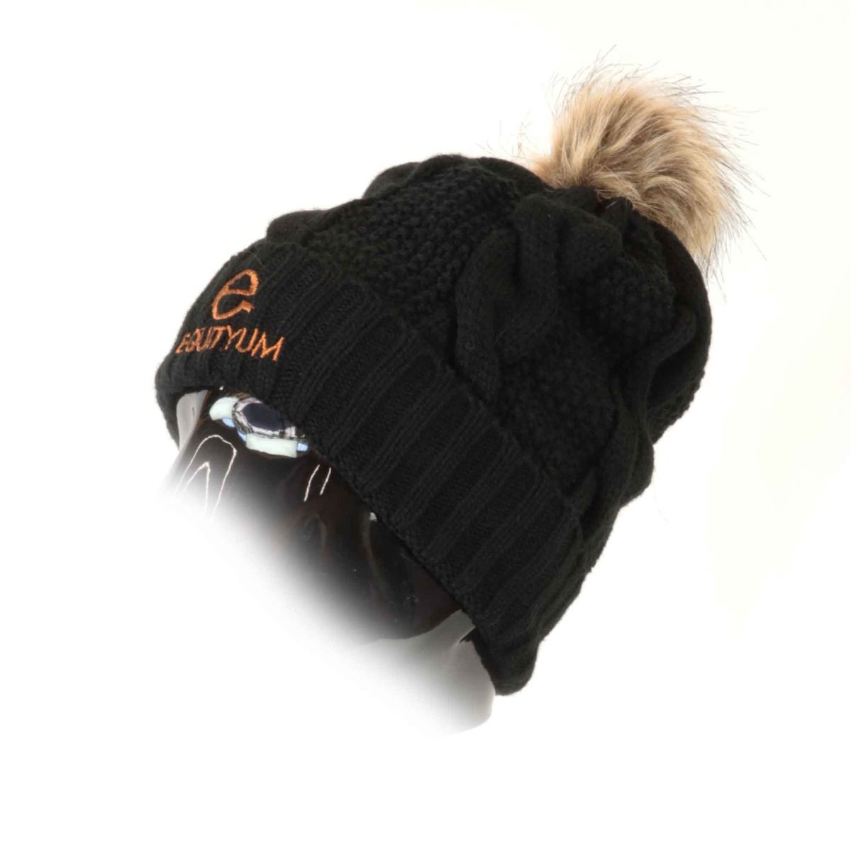 Cuffia Donna Equityum Livia Con Pelo, Colore: Nero, Taglie: Unica