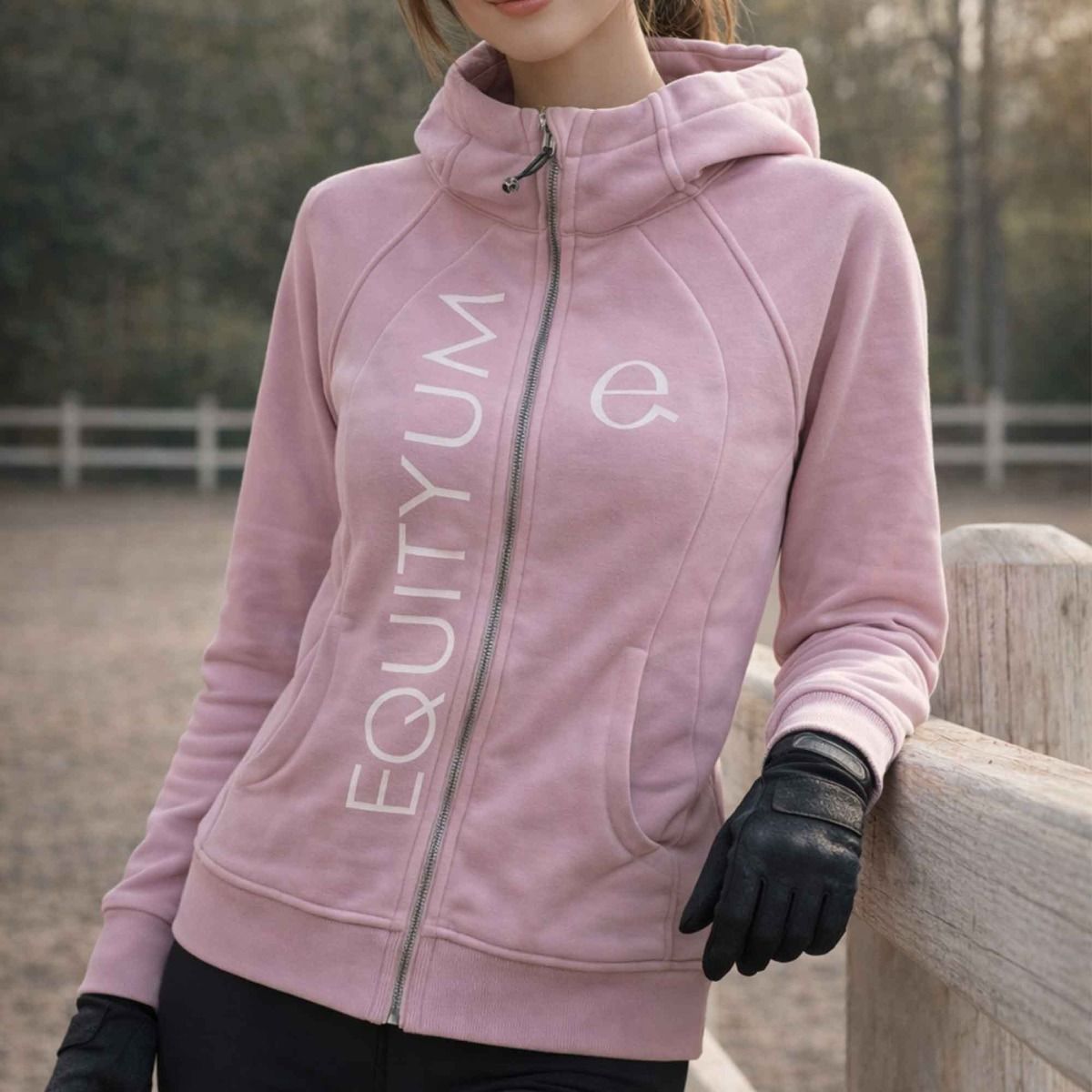 Felpa Equitazione Donna Equityum Olivia, Colore: Rosa, Taglie: S