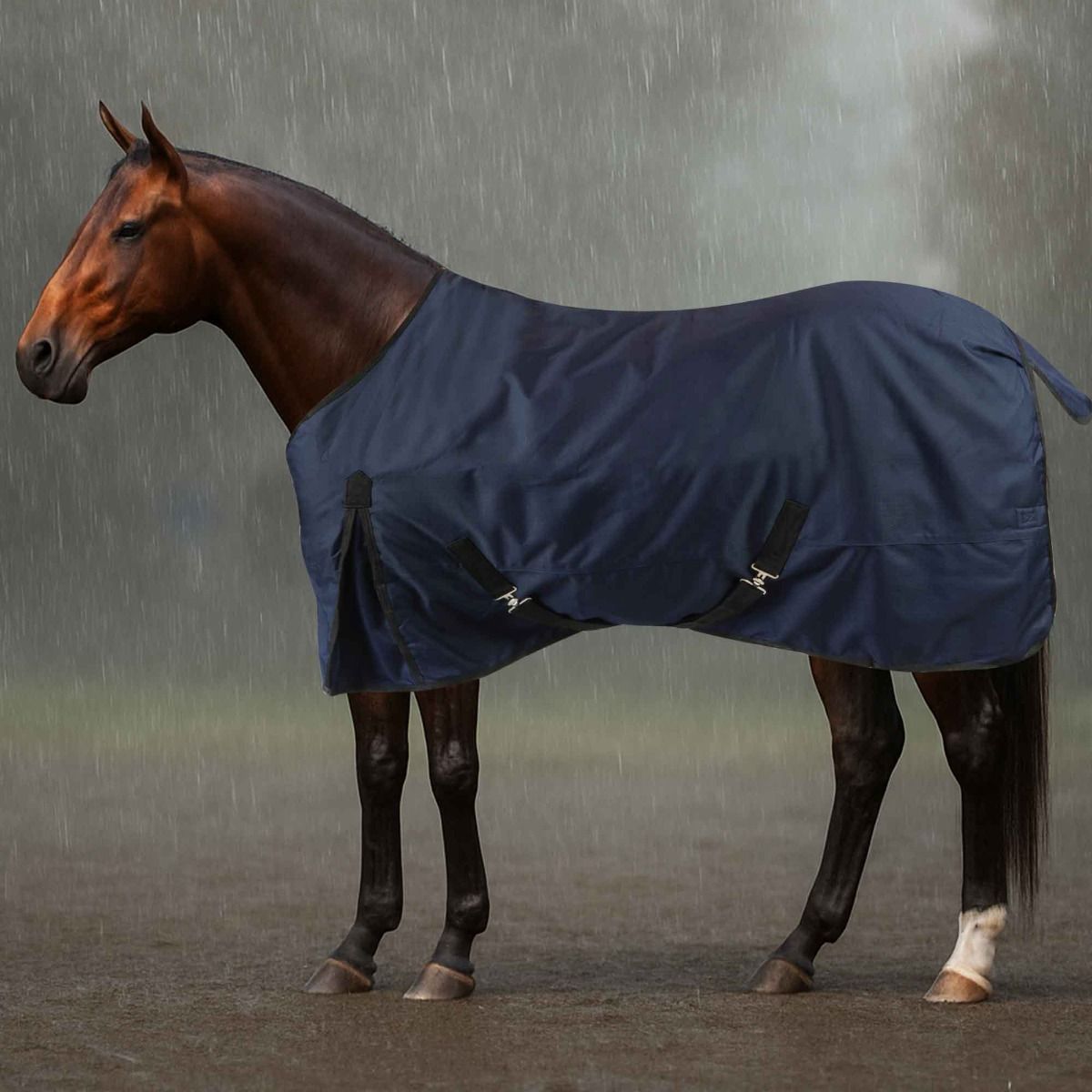 Coperta Paddock Equityum Indra 400g, Colore: Blu Scuro, Taglie: 128 cm